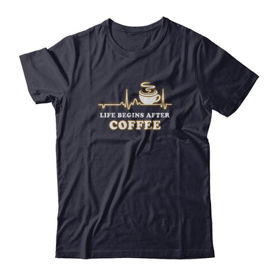 Life Begins After Coffee Heartbeat T-Shirt & Tank Top | Teecentury.com