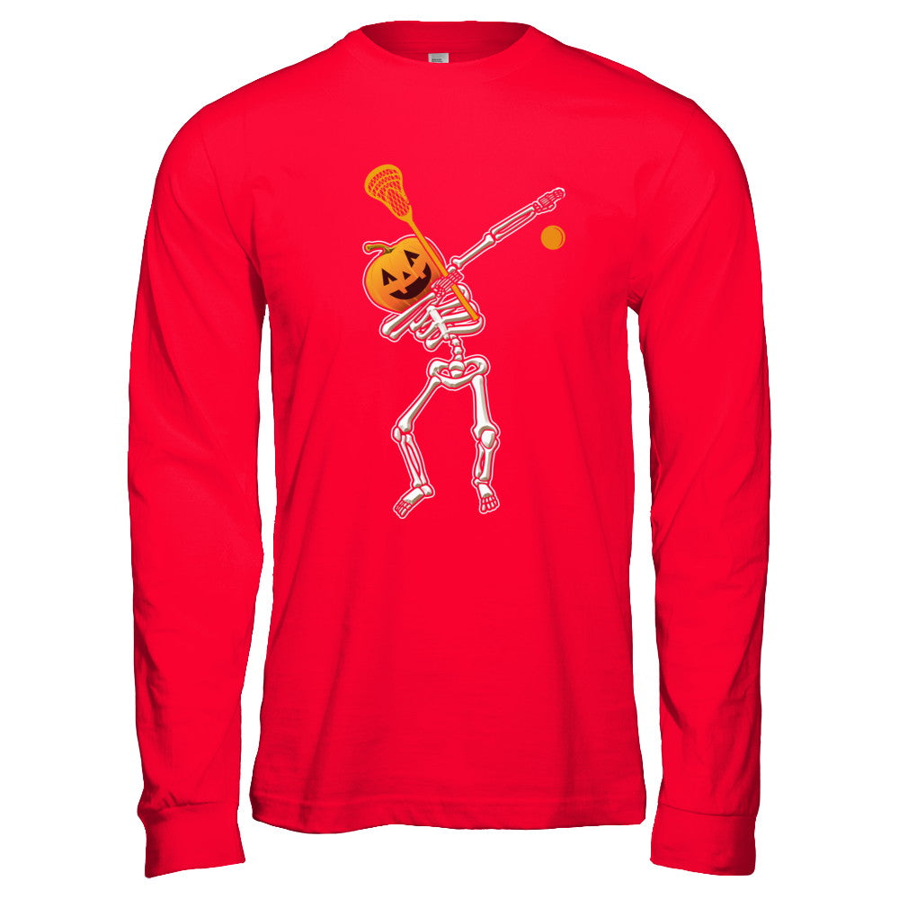 Halloween Dabbing Skeleton Lacrosse T-Shirt & Hoodie | Teecentury.com