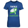 Football Survivor Tackle Green Mental Health Awareness T-Shirt & Hoodie | Teecentury.com