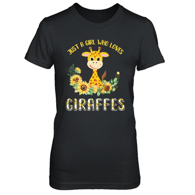 Just A Girl Who Loves Giraffes And Sunflowers T-Shirt & Hoodie | Teecentury.com