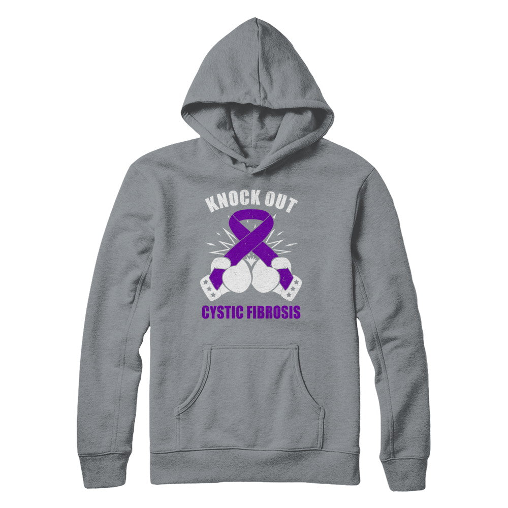 Boxing Knock Out Cystic Fibrosis Awareness Support T-Shirt & Hoodie | Teecentury.com