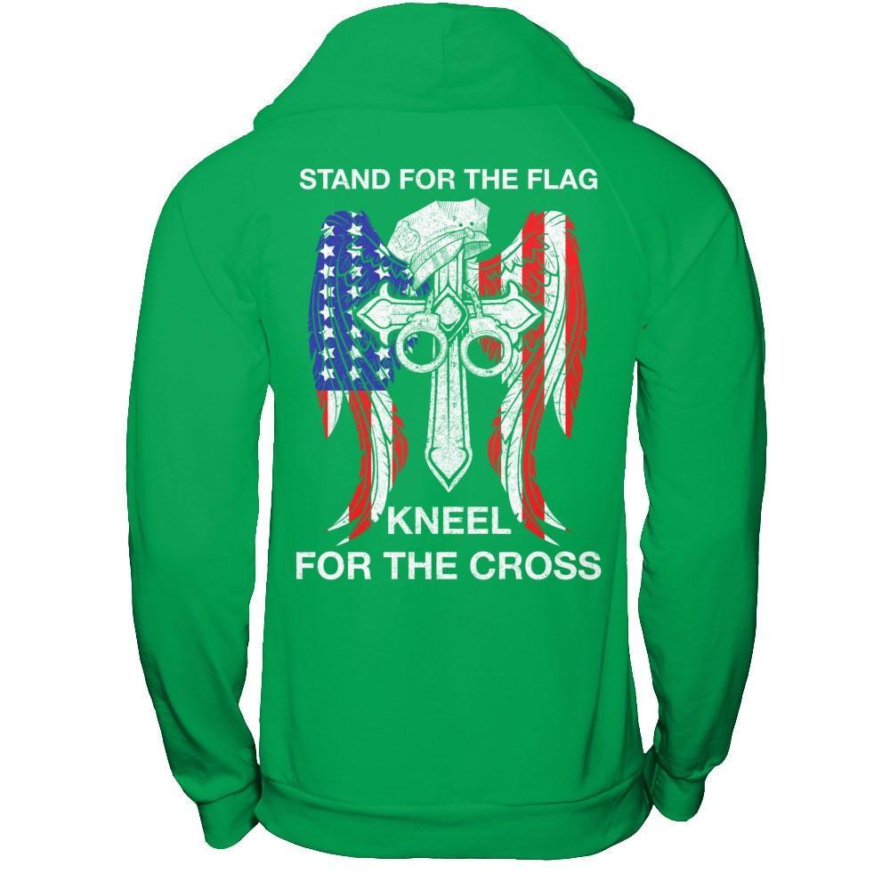 Police Stand For The Flag Kneel For The Cross T-Shirt & Hoodie | Teecentury.com