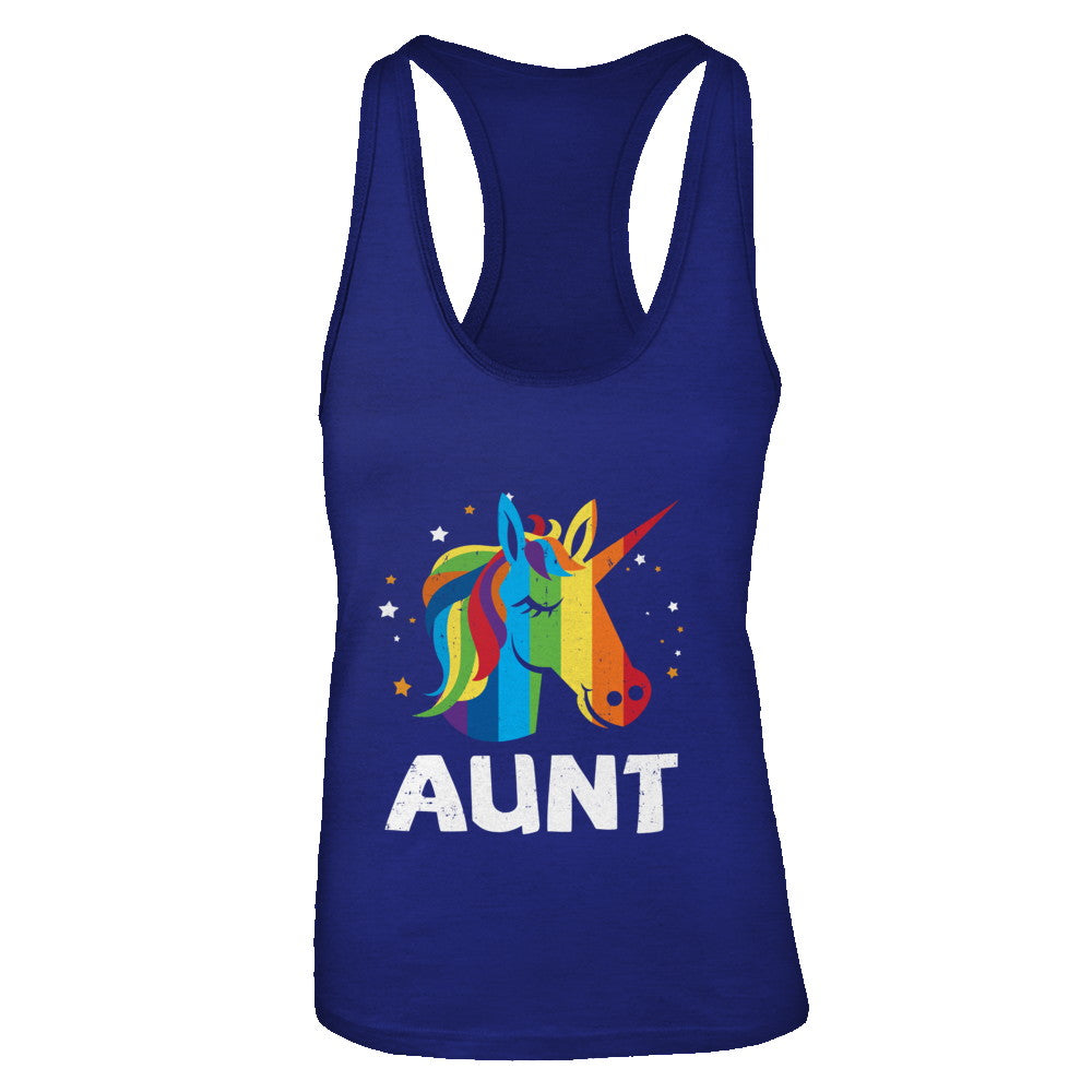LGBT Pride Lesbian Gay Proud Aunt Unicorn T-Shirt & Tank Top | Teecentury.com