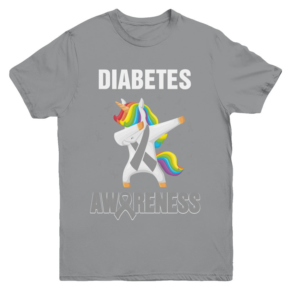Inspirational Diabetes Awareness Unicorn Support Youth Youth Shirt | Teecentury.com