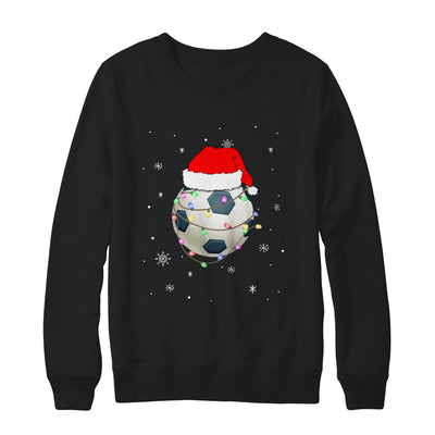 Santa Hat Soccer Christmas Gifts T-Shirt & Sweatshirt | Teecentury.com