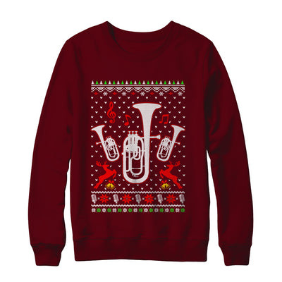 Santa Euphonium Ugly Christmas Sweater Gifts T-Shirt & Sweatshirt | Teecentury.com