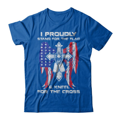 Veteran I Proudly Stand For The Flag Kneel For The Cross T-Shirt & Hoodie | Teecentury.com