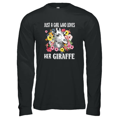Just A Girl Who Loves Her Giraffe T-Shirt & Tank Top | Teecentury.com