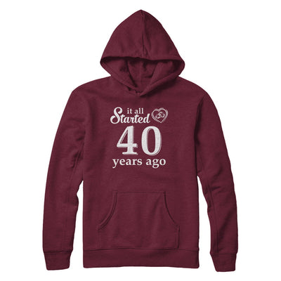 40Th Wedding Anniversary Married Couples 1982 Husband Wife T-Shirt & Hoodie | Teecentury.com