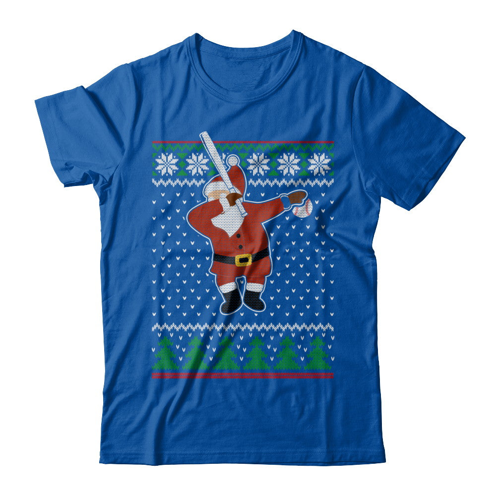 Dabbing Santa Baseball Ugly Sweater Christmas T-Shirt & Sweatshirt | Teecentury.com