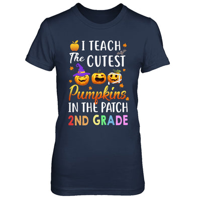 I Teach The Cutest Pumpkins In The Patch 2nd Grade Halloween T-Shirt & Hoodie | Teecentury.com