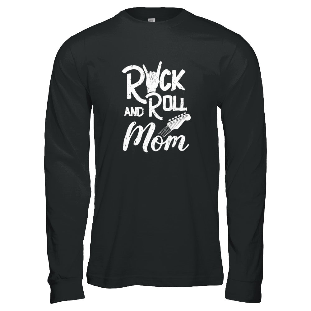 Rock And Roll Mom Retro Guitar Rocker Music Gift T-Shirt & Tank Top | Teecentury.com