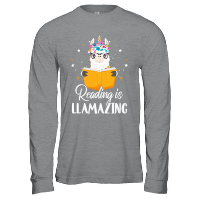 Reading Is Llamazing Llama Reading Book Lover T-Shirt & Hoodie | Teecentury.com