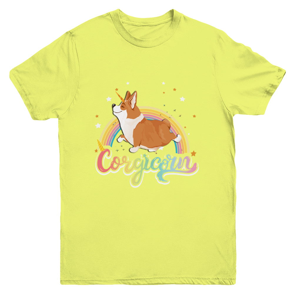 Corgicorn Corgi Unicorn Kids Space Galaxy Rainbow Youth Youth Shirt | Teecentury.com
