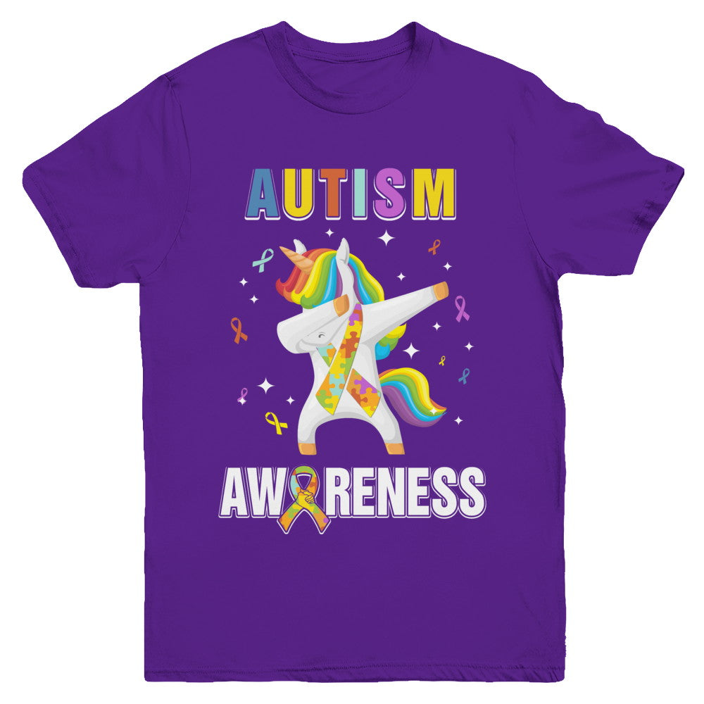 Inspirational Autism Awareness Unicorn Support Youth Youth Shirt | Teecentury.com