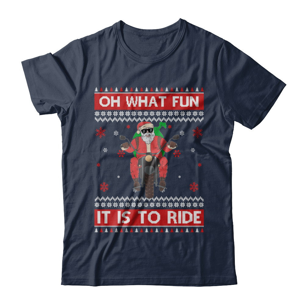 Oh What Fun It Is To Ride Motorcycle Christmas Sweater T-Shirt & Sweatshirt | Teecentury.com