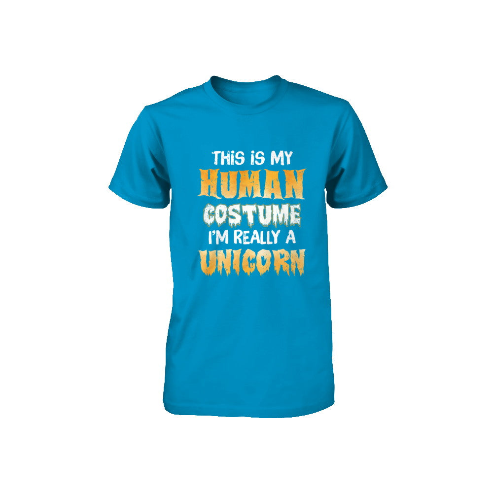 This Is My Human Costume Unicorn Halloween Youth Youth Shirt | Teecentury.com