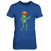 Pumpkin Skeleton Play Guitar Luminous Costume Halloween T-Shirt & Hoodie | Teecentury.com