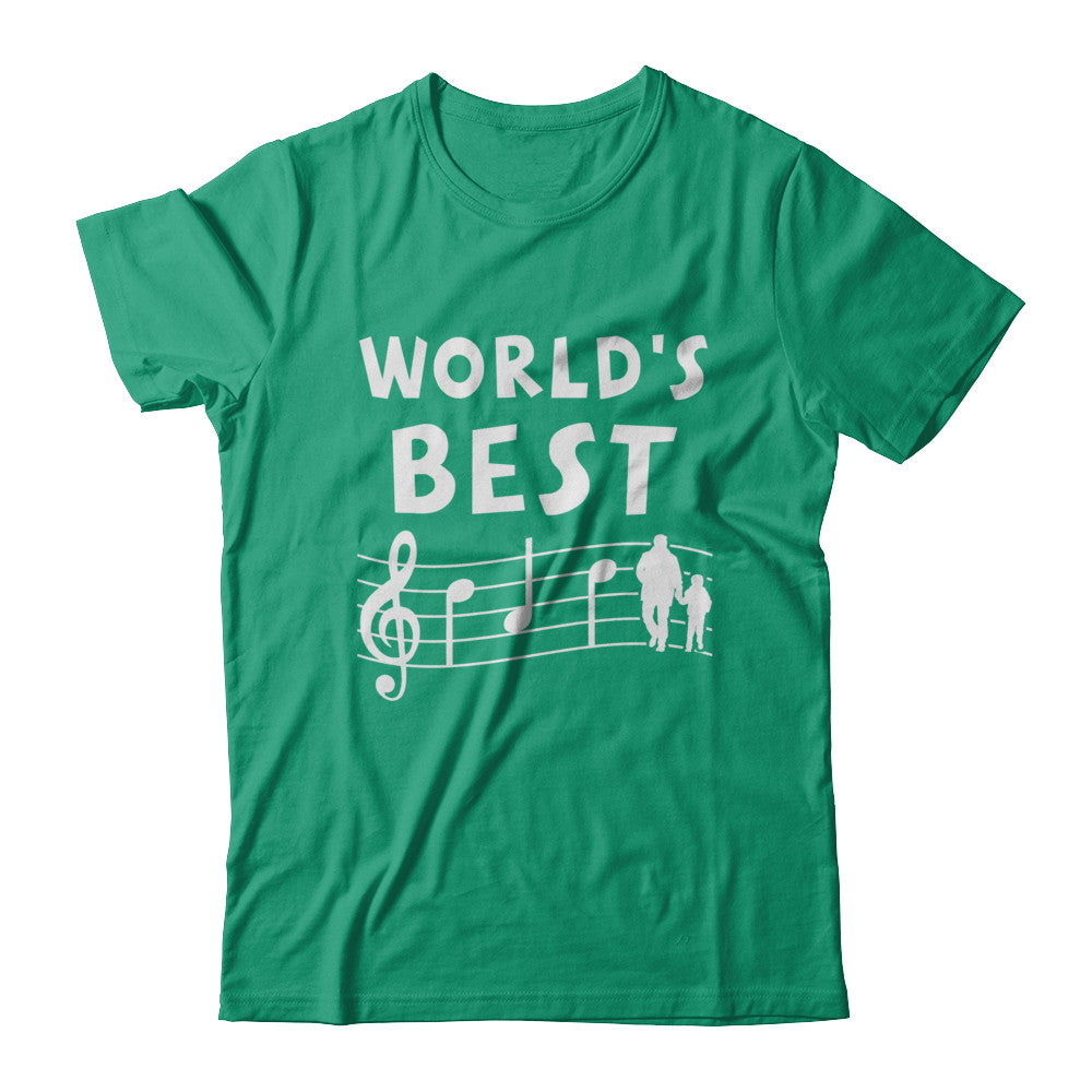 World's Best Dad Ever Treble Clef Musician Fathers Day T-Shirt & Hoodie | Teecentury.com