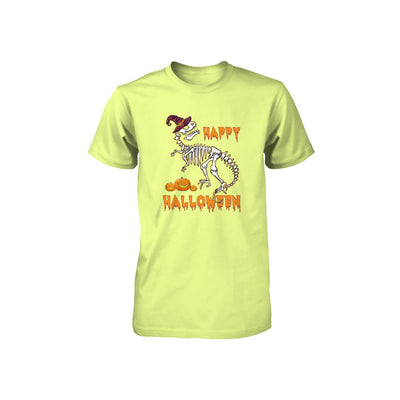 Funny Happy Halloween T-Rex Skeleton Dinosaur Youth Youth Shirt | Teecentury.com