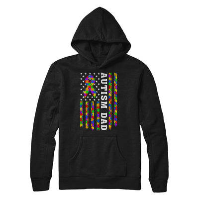 Proud Autism Dad Daddy Autistic Us Flag Fathers Day T-Shirt & Hoodie | Teecentury.com