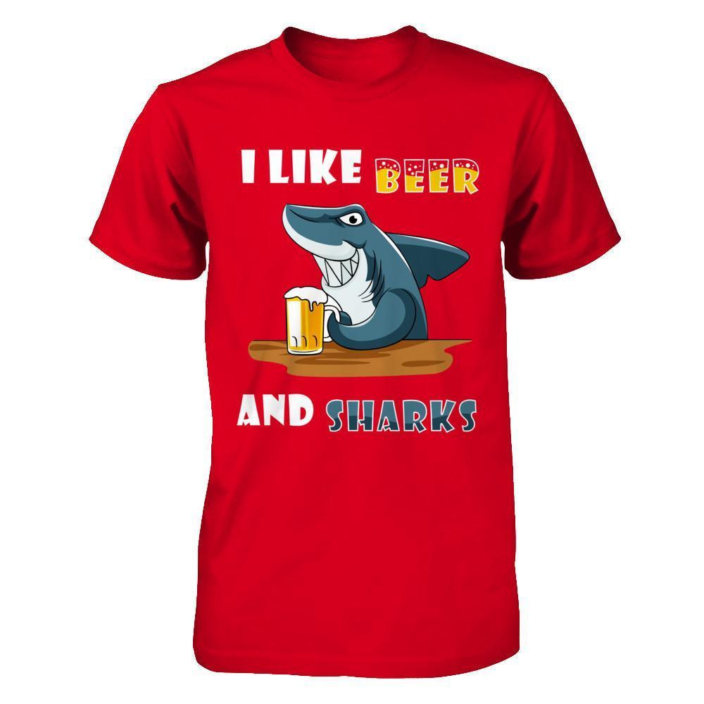 I Like Beer And Sharks T-Shirt & Hoodie | Teecentury.com