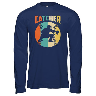 Classic Vintage Retro Style Catcher Baseball T-Shirt & Hoodie | Teecentury.com