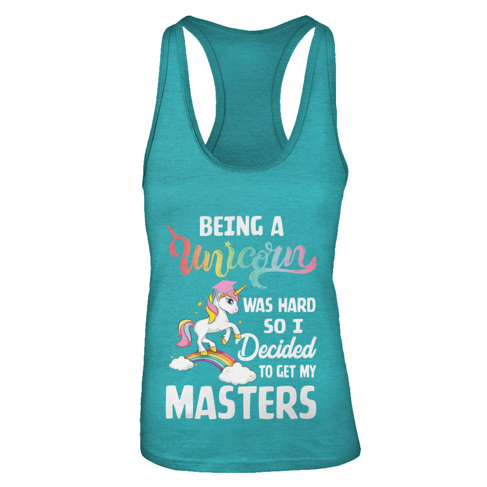 Funny Unicorn Masters Degree Graduation Graduate Gift T-Shirt & Tank Top | Teecentury.com