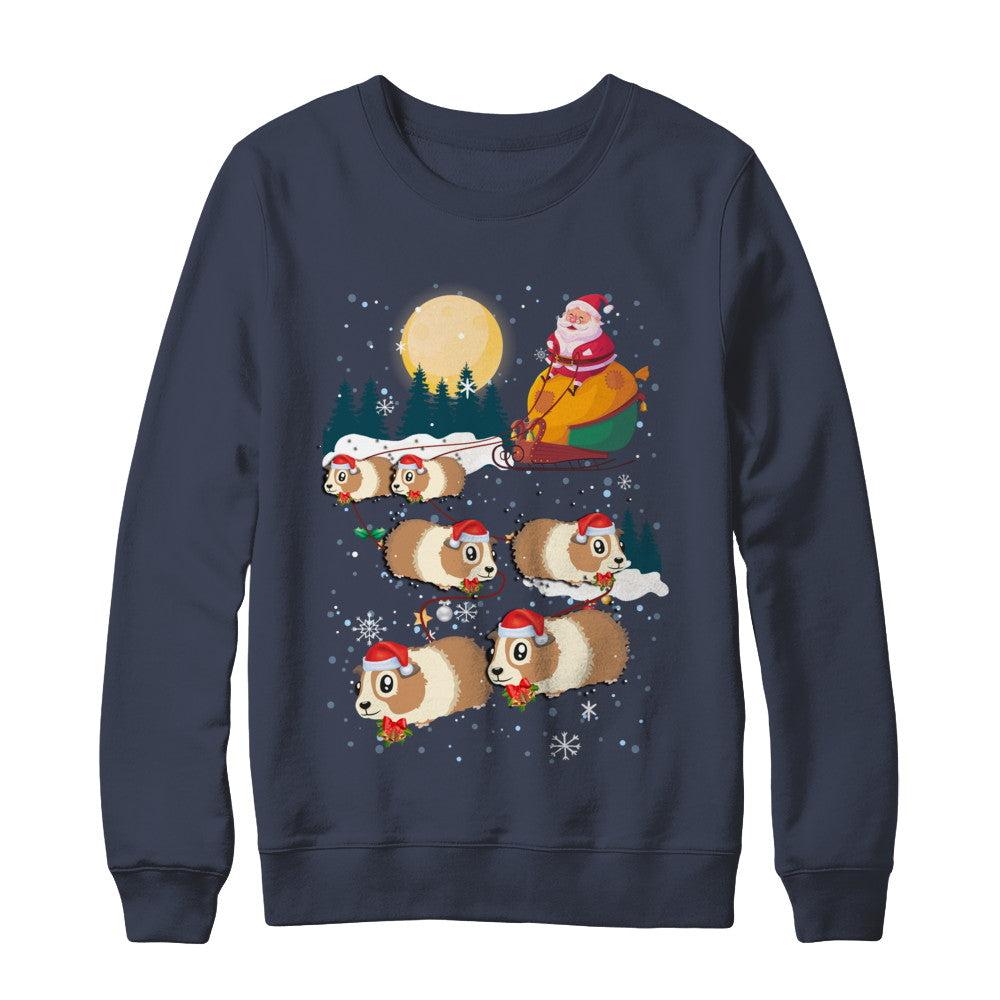 Funny Christmas Guinea Pig Reindeer Lover Santa Gift T-Shirt & Sweatshirt | Teecentury.com