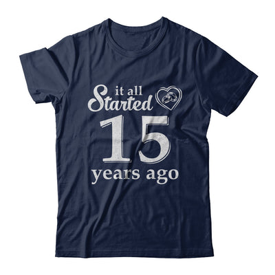 15Th Wedding Anniversary Married Couples 2007 Husband Wife T-Shirt & Hoodie | Teecentury.com