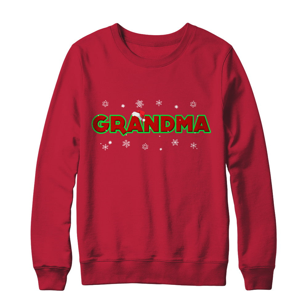 Grandma Christmas Santa Ugly Sweater Gift T-Shirt & Sweatshirt | Teecentury.com