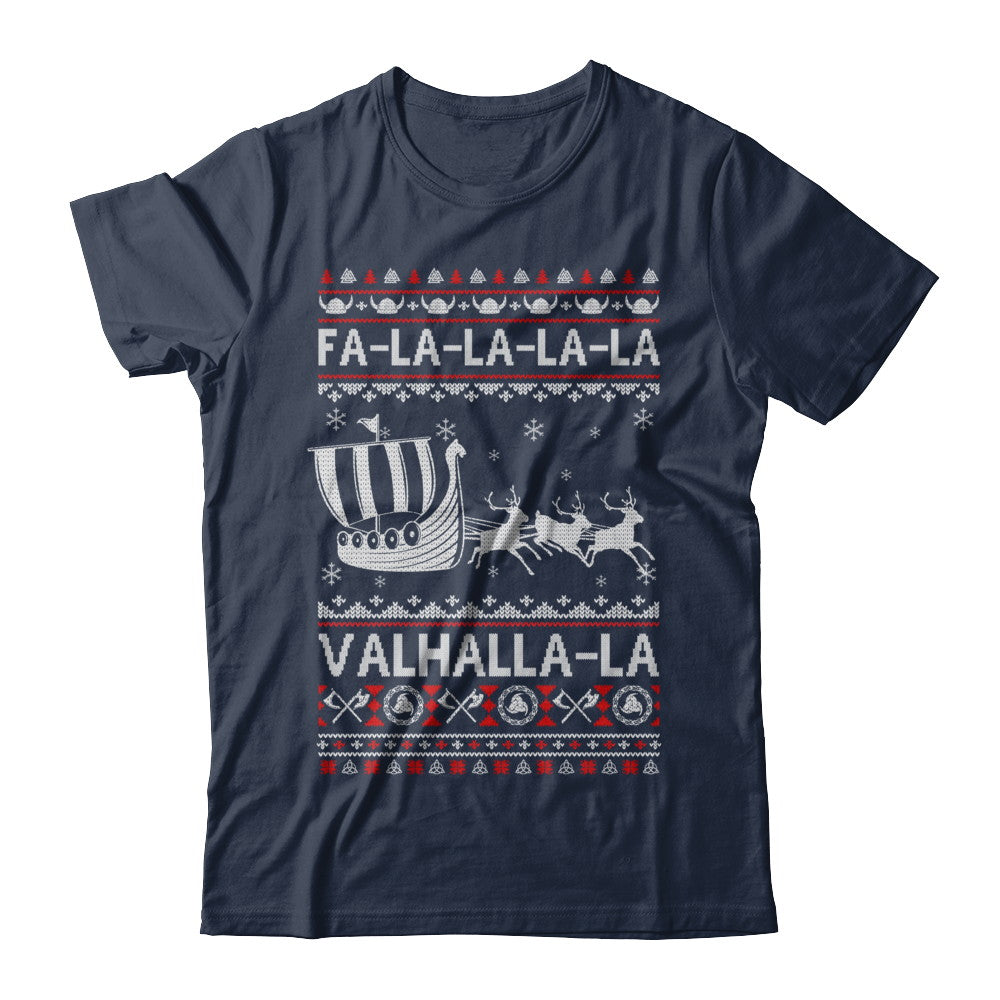 Fa La La Valhalla Viking Ship Ugly Christmas Sweater T-Shirt & Sweatshirt | Teecentury.com