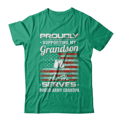 Supporting My Grandson As He Serves Proud Army Grandpa T-Shirt & Hoodie | Teecentury.com