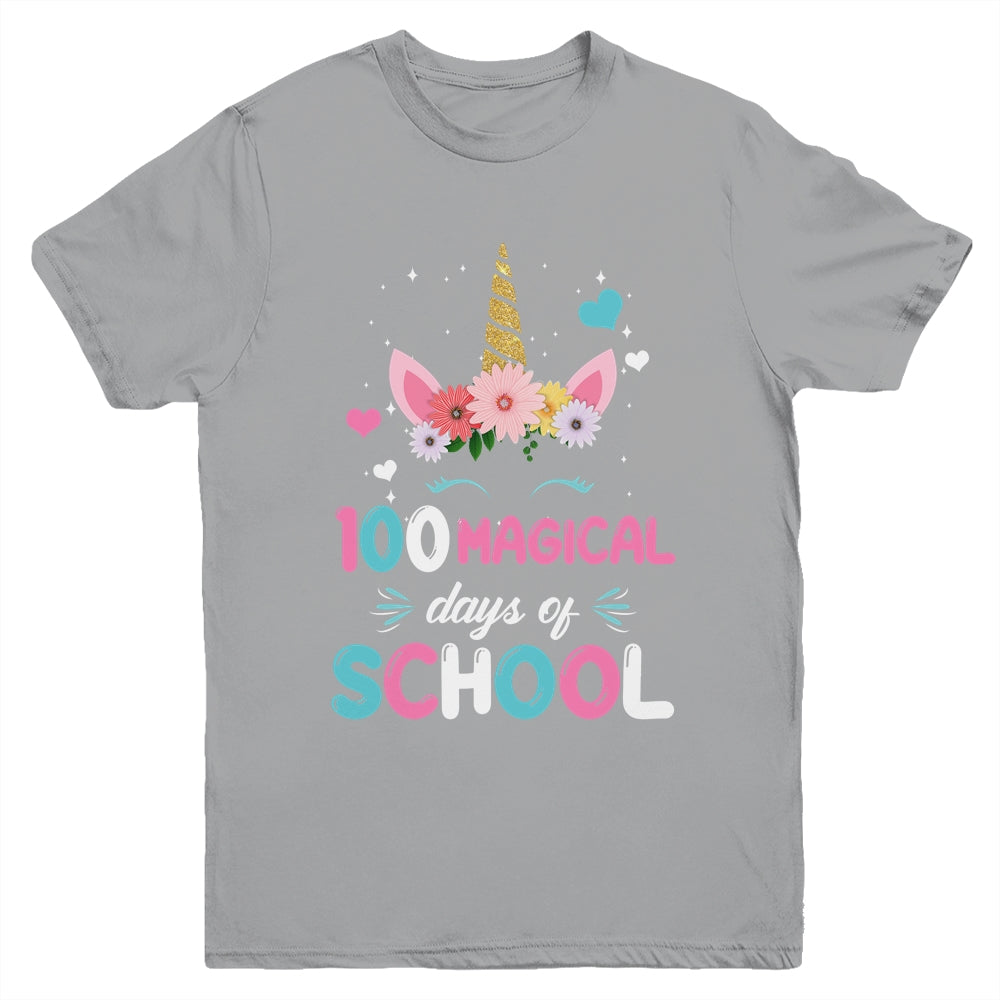 100Th Day Of Kindergarten For Girls 100 Magical Days Youth Shirt | teecentury