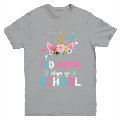 100Th Day Of Kindergarten For Girls 100 Magical Days Youth Shirt | teecentury