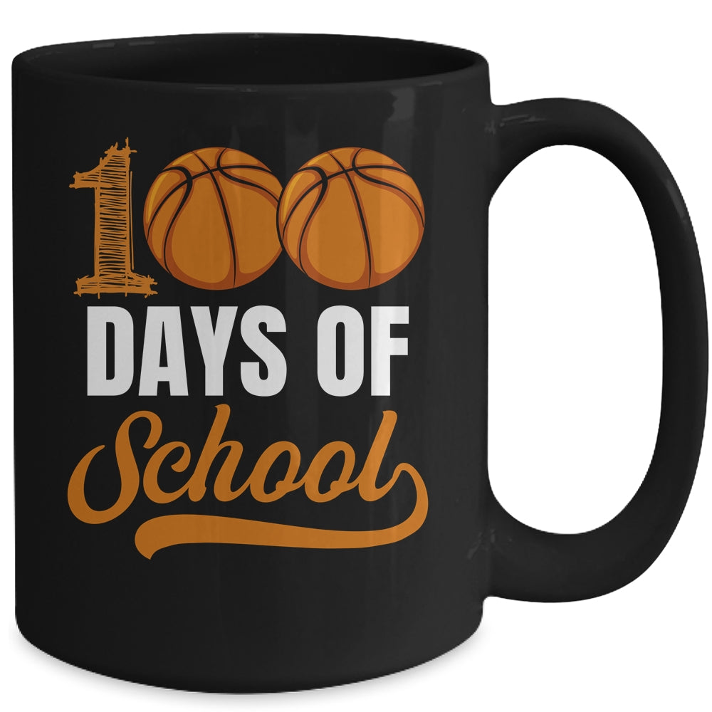100 Days Of School Basketball Player Boy Girl Mug | teecentury