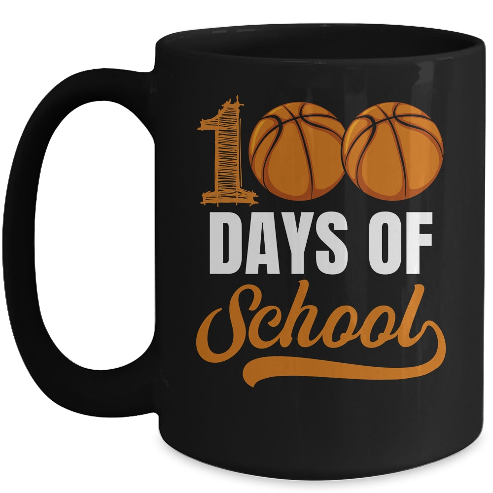 100 Days Of School Basketball Player Boy Girl Mug | teecentury