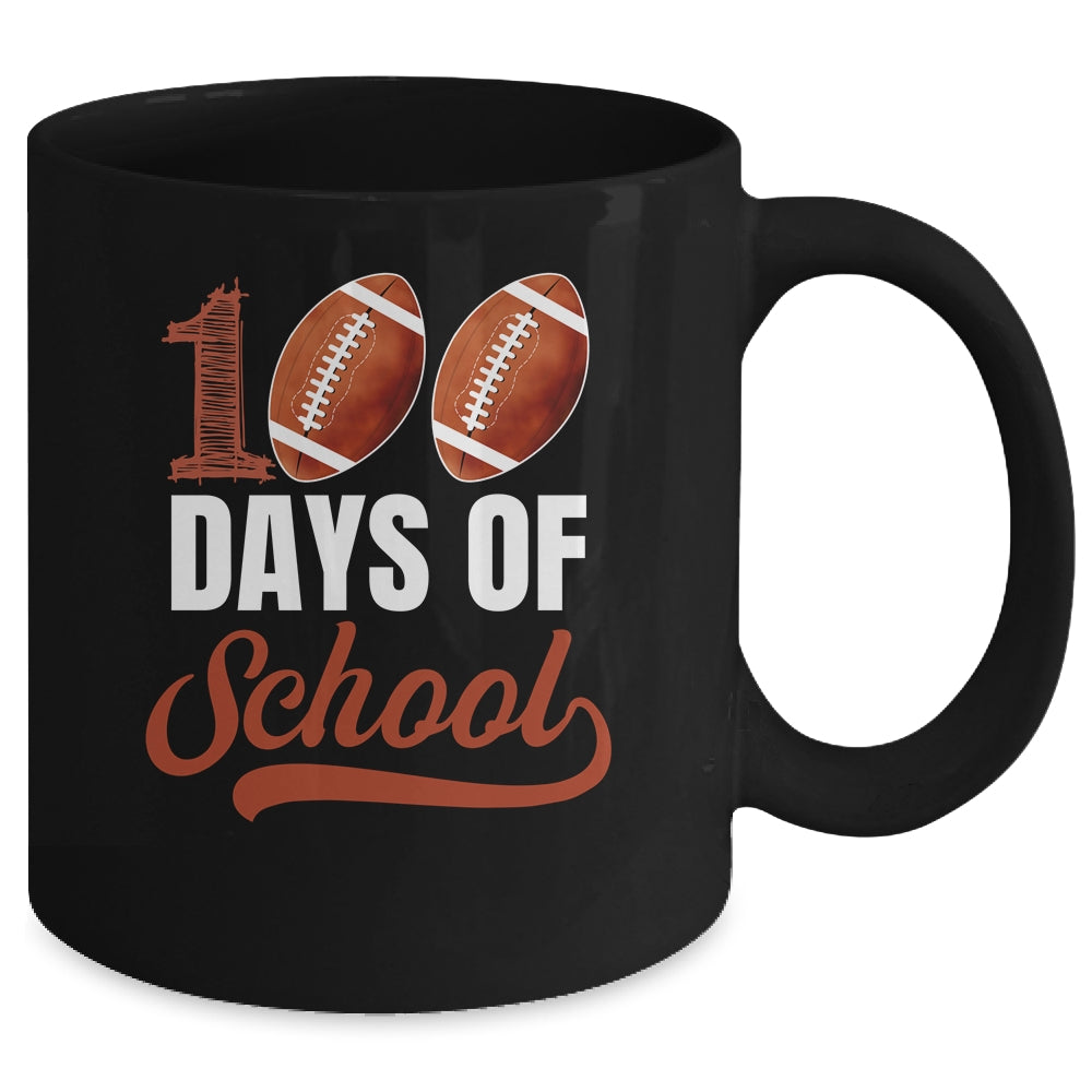100 Days Of School Football Player Boy Girl Mug | teecentury