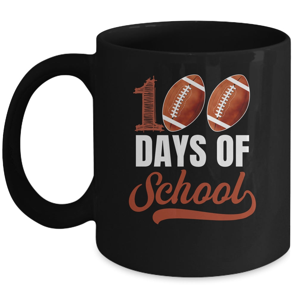 100 Days Of School Football Player Boy Girl Mug | teecentury