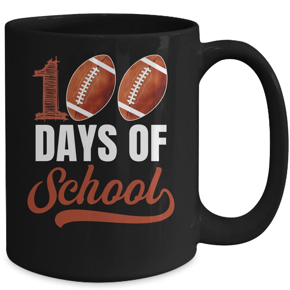 100 Days Of School Football Player Boy Girl Mug | teecentury