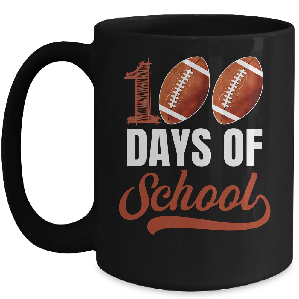 100 Days Of School Football Player Boy Girl Mug | teecentury