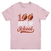 100 Days Of School Football Player Boy Girl Youth Shirt | teecentury