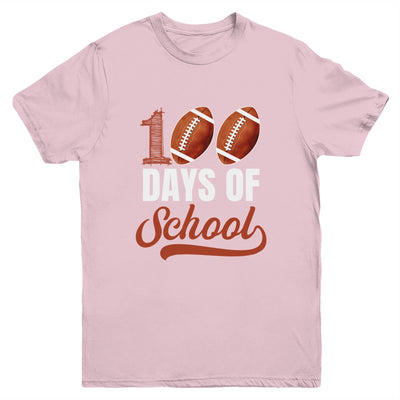 100 Days Of School Football Player Boy Girl Youth Shirt | teecentury