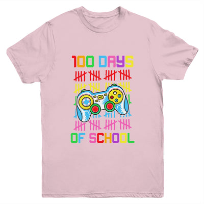 100 Days Of School For Boy Gamer 100Th Day Of School Youth Shirt | teecentury