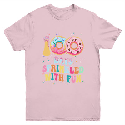 100 Days Of School Girls Kindergarten Preschool Donut Lovers Youth Shirt | teecentury