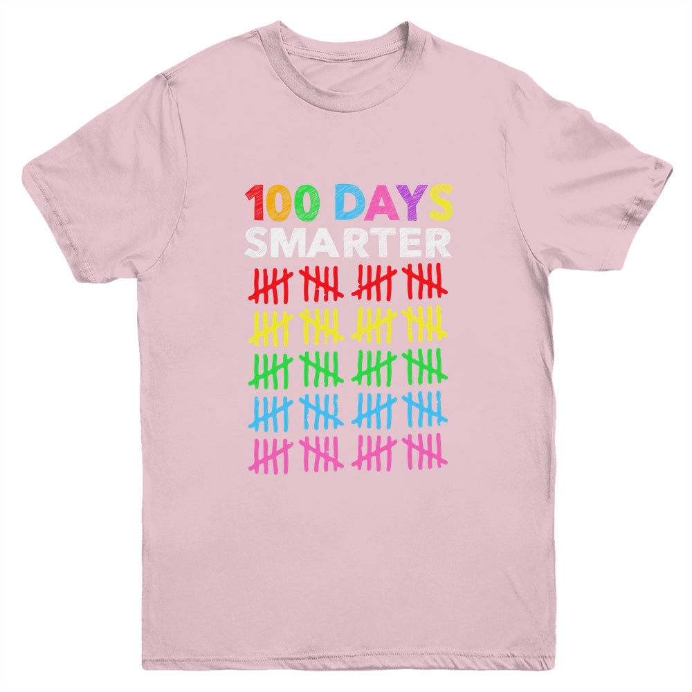 100 Days Smarter Happy 100th Day Of School Student Teacher Youth Youth Shirt | Teecentury.com