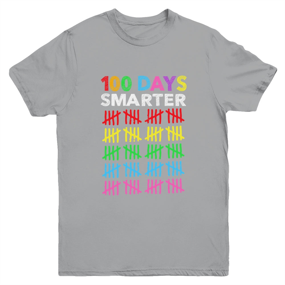 100 Days Smarter Happy 100th Day Of School Student Teacher Youth Youth Shirt | Teecentury.com