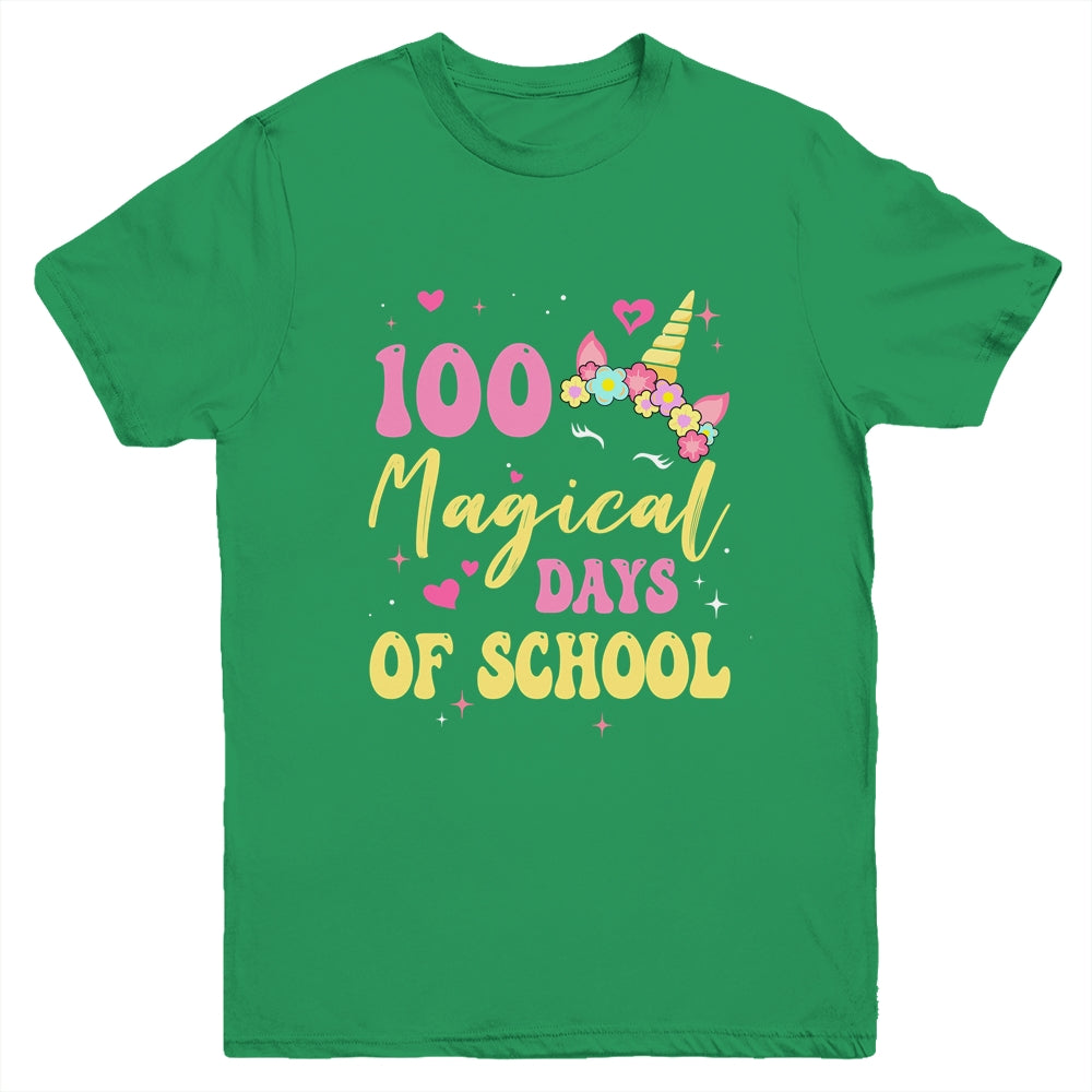 100 Magical Days 100Th Day Of Kindergarten For Girls Youth Shirt | teecentury