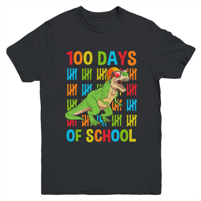 100th Day Of School Dinosaur T-Rex Youth Shirt | teecentury