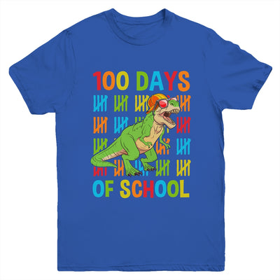 100th Day Of School Dinosaur T-Rex Youth Shirt | teecentury